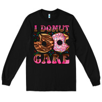 Black i donut care Long Sleeve Tee - AdoDesignShop