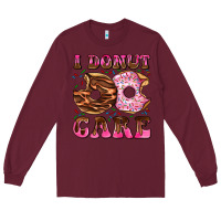 Burgundy i donut care Long Sleeve Tee - AdoDesignShop