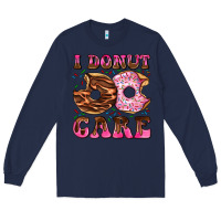 Navy i donut care Long Sleeve Tee - AdoDesignShop