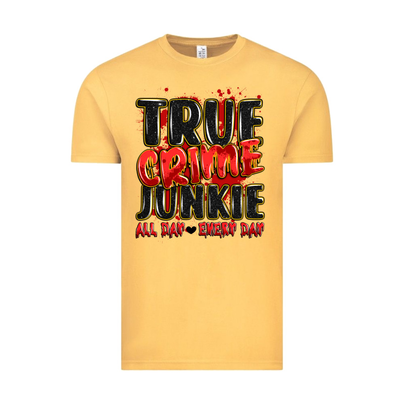 True Crime Junkie All Day Every Day Vintage Tee by JahusDesignShop | Teevron