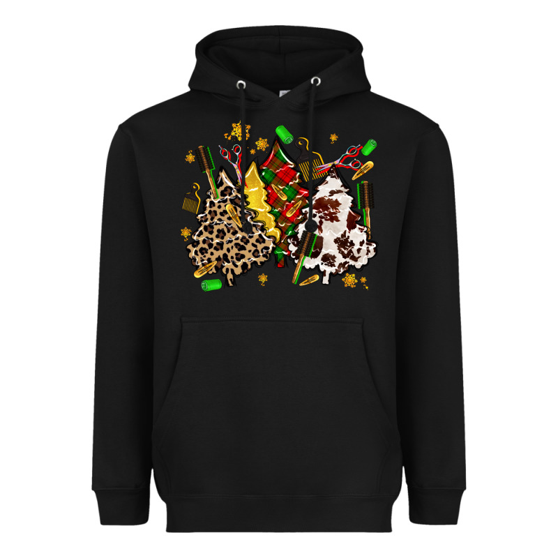 Hair Stylist With Christmas Tree Heavyweight Hoodie by MaliasSmallBusiness | Teevron