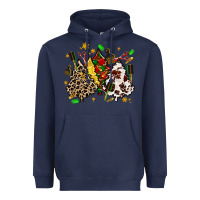 Navy hair stylist with christmas tree Heavyweight Hoodie - MaliasSmallBusiness