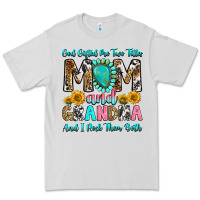 Dove Grey god gifted me two titles mom and grandma and i roc Premium Tee - RanaPortraitStore