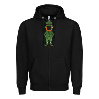 Black leprechaun boy faceless Zipper Hoodie - MaliasSmallBusiness