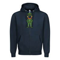 Navy leprechaun boy faceless Zipper Hoodie - MaliasSmallBusiness