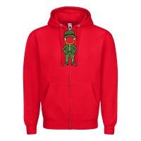 Red leprechaun boy faceless Zipper Hoodie - MaliasSmallBusiness