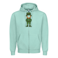 Seafoam leprechaun boy faceless Zipper Hoodie - MaliasSmallBusiness