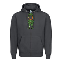 Smoke leprechaun boy faceless Zipper Hoodie - MaliasSmallBusiness