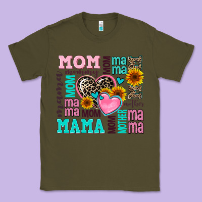 Mom Mama Mommy With Hearts Classic Tee Designed By Adodesignshop