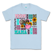 Dusty Blue mom mama mommy with hearts Classic Tee - AdoDesignShop
