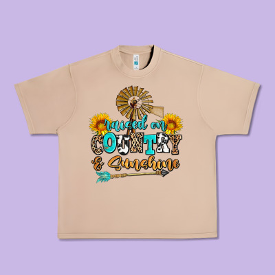 Raised On Country And Sunshine Urban Heavy Tee Designed By Adodesignshop