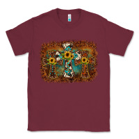 Burgundy cross backgraund Classic Tee - JahusDesignShop