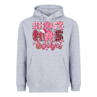 Heather Grey christmas vibes pink Heavyweight Hoodie - MaliasSmallBusiness