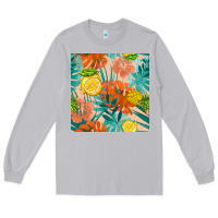 Moon Dust pineapple and lemon seamless pattern Long Sleeve Tee - BundleAndBundleShop