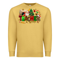 Antique Gold christmas  teacher Premium Sweatshirt - MaliasSmallBusiness