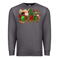 Charcoal Heather christmas  teacher Premium Sweatshirt - MaliasSmallBusiness