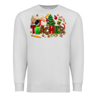 Dove Grey christmas  teacher Premium Sweatshirt - MaliasSmallBusiness