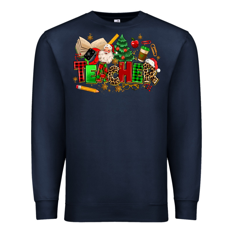 Christmas  Teacher Premium Sweatshirt by MaliasSmallBusiness | Teevron