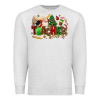 Oatmeal Heather christmas  teacher Premium Sweatshirt - MaliasSmallBusiness
