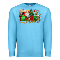 Ocean Blue christmas  teacher Premium Sweatshirt - MaliasSmallBusiness