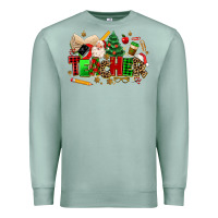 Seafoam christmas  teacher Premium Sweatshirt - MaliasSmallBusiness