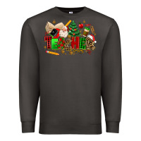Smoke christmas  teacher Premium Sweatshirt - MaliasSmallBusiness