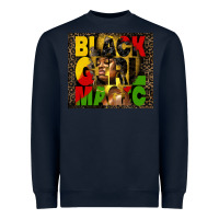 Navy black girl magic Heavyweight Sweatshirt - HRA Design Shop