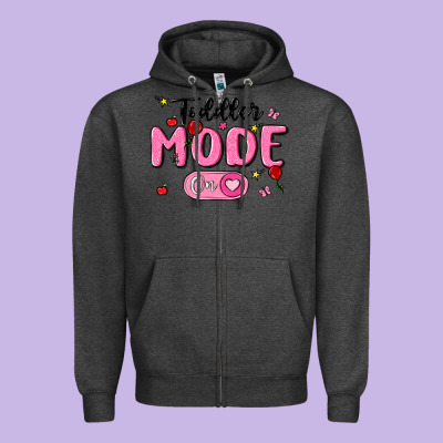 Toddler Mode On Zipper Hoodie Designed By Maliassmallbusiness