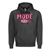 Charcoal Heather toddler mode on Zipper Hoodie - MaliasSmallBusiness