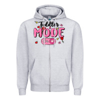 Heather Grey toddler mode on Zipper Hoodie - MaliasSmallBusiness