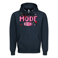 Navy toddler mode on Zipper Hoodie - MaliasSmallBusiness