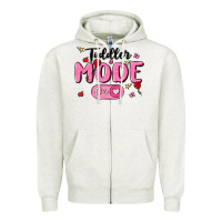 Oatmeal Heather toddler mode on Zipper Hoodie - MaliasSmallBusiness