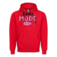Red toddler mode on Zipper Hoodie - MaliasSmallBusiness