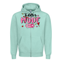 Seafoam toddler mode on Zipper Hoodie - MaliasSmallBusiness