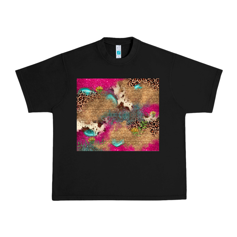 Pink Glitter Leopard Sunflower Gemstone Urban Heavy Tee by JahusDesignShop | Teevron