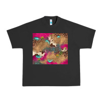 Pigment Black pink glitter leopard sunflower gemstone Urban Heavy Tee - JahusDesignShop