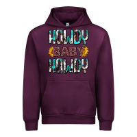 Mauve Wine Western Howdy Baby Howdy Urban Hoodie - HowdyJamesFarm