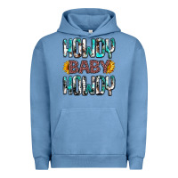 Pigment Pebble Blue Western Howdy Baby Howdy Urban Hoodie - HowdyJamesFarm