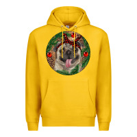 Lemon Christmas Pug With Leopard Premium Hoodie - RanaPortraitStore