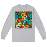 Moon Dust cowboy boots and hat seamless pattern Long Sleeve Tee - BundleAndBundleShop