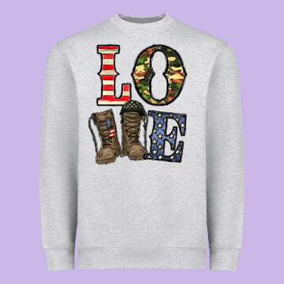 Loce Army Heavyweight Sweatshirt Designed By Cowhidedigitalart
