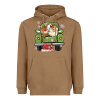 Toasted Coconut christmas santa and reindeer truck Heavyweight Hoodie - MaliasSmallBusiness