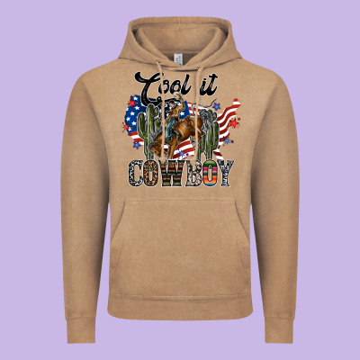 Cool It Cowboy Vintage Hoodie Designed By Sublimationcraftshop
