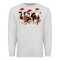 Dove Grey christmas three cows Premium Sweatshirt - MaliasSmallBusiness