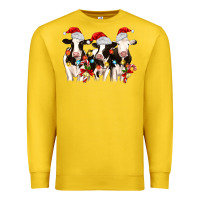 Lemon christmas three cows Premium Sweatshirt - MaliasSmallBusiness