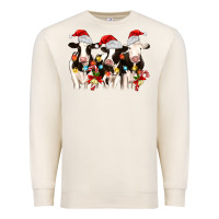 Sandshell christmas three cows Premium Sweatshirt - MaliasSmallBusiness