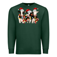 Sports Green christmas three cows Premium Sweatshirt - MaliasSmallBusiness