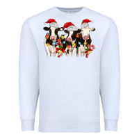White christmas three cows Premium Sweatshirt - MaliasSmallBusiness