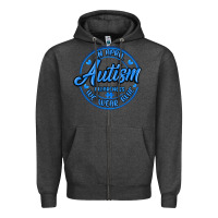 Charcoal Heather autism awareness Zipper Hoodie - MaliasSmallBusiness