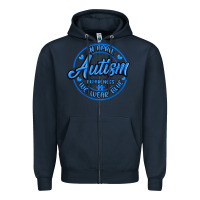 Navy autism awareness Zipper Hoodie - MaliasSmallBusiness